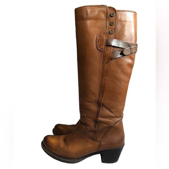 Clarks Maymie Stellar Women 7.5M Brown Leather‎ Tall Heeled Riding Boots - Picture 9 of 16